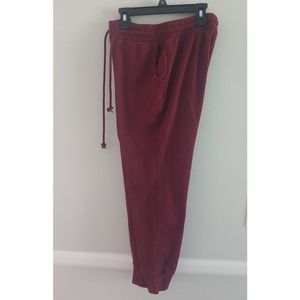 Forever 21 burgundy cuffed sweat pant / joggers